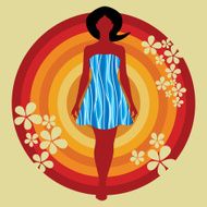 floral girl fashion illustration