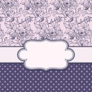 Vintage vector flower frame N6