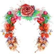 Watercolor wreath template