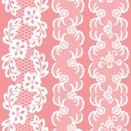 Set of beautiful lace vector trims N9