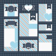set of classic wedding cards