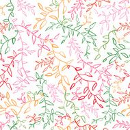 Floral seamless pattern with leaf N3