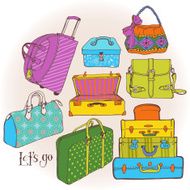 Lot of bags and suitcases