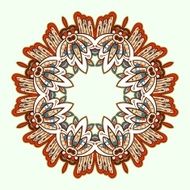 Ornamental round lace Aztec N11