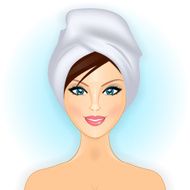 girl with towel