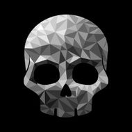 Diamond skull make with triangles