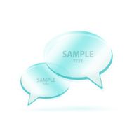 Vector blue glass speech bubbles