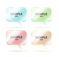 Colorful glossy speech bubbles