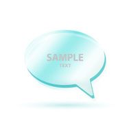 Vector abstract blue speech bubble