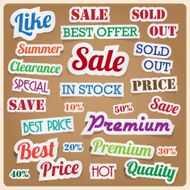 Retro vintage style speech sticker