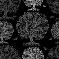 Seamless pattern with art trees for your design N2