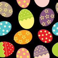 Vector Easter Seamless pattern with eggs background N2