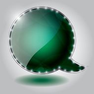 Abstract glossy speech bubble vector background