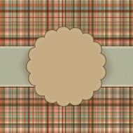 Wallace tartan vintage card background EPS 8 N2