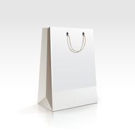 Empty Shopping Bag on White Background N7