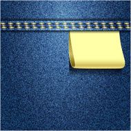 Blue jeans realistic denim texture with label N3