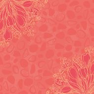 Outline flowers on abstract background