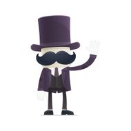 funny cartoon illusionist N19