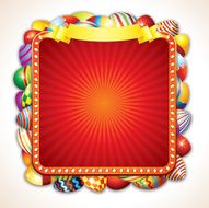 Easter Billboard with Colorful Eggs