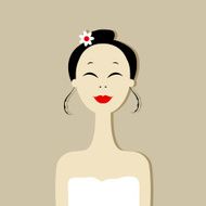 Pretty woman portrait spa salon N5