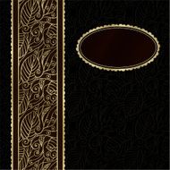 Card with elegant leaf abstract seamless background