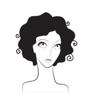 Beautiful woman vector portrait N2