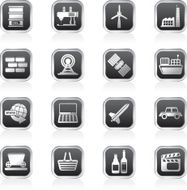 Simple Business and industry icons N4