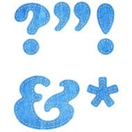 alphabet blue jean