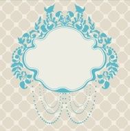 Vintage Frame floral label for design
