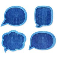 bubble speech blue jean