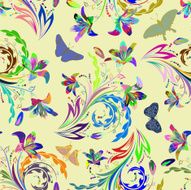 Seamless multicolor floral pattern N3
