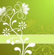 Green Flower Ornament Vector illustration