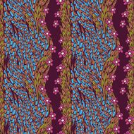 Seamless pattern with flowers and butterflies N5