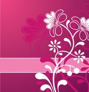 Pink Flower Ornament Vector