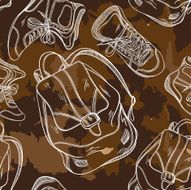 sneakers and a backpack - sports seamless pattern