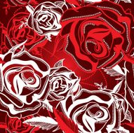 Red roses - seamless pattern