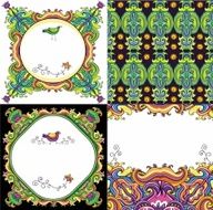 Abstract background set ( floral series)