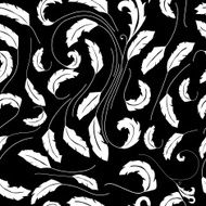 Seamless pattern background with feathers