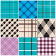 Collection of seamless checked cotton pattern