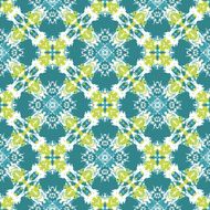 Seamless circle vintage flower pattern background N9