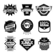 Assorted designs vector black and white vintage badges 4
