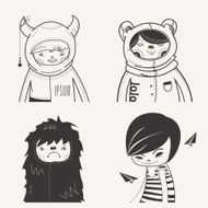 Modern Characters Hipsters N2