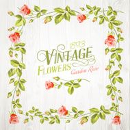 Vintage flower frame N2