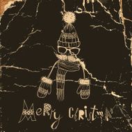 Christmas Background on Hipsters Style N5