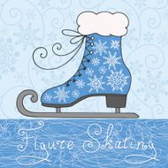 Greeting card figure skating N2