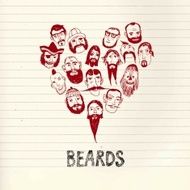 Funny beards doodle illustration N2