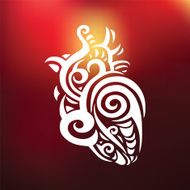 Decorative heart Ethnic pattern N5