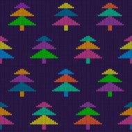 Seamless knitted pattern with trees N3
