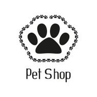 Pet shop logo with pet paw N2