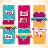 happy valentine's day banners cards concepts Vector illustration design N9